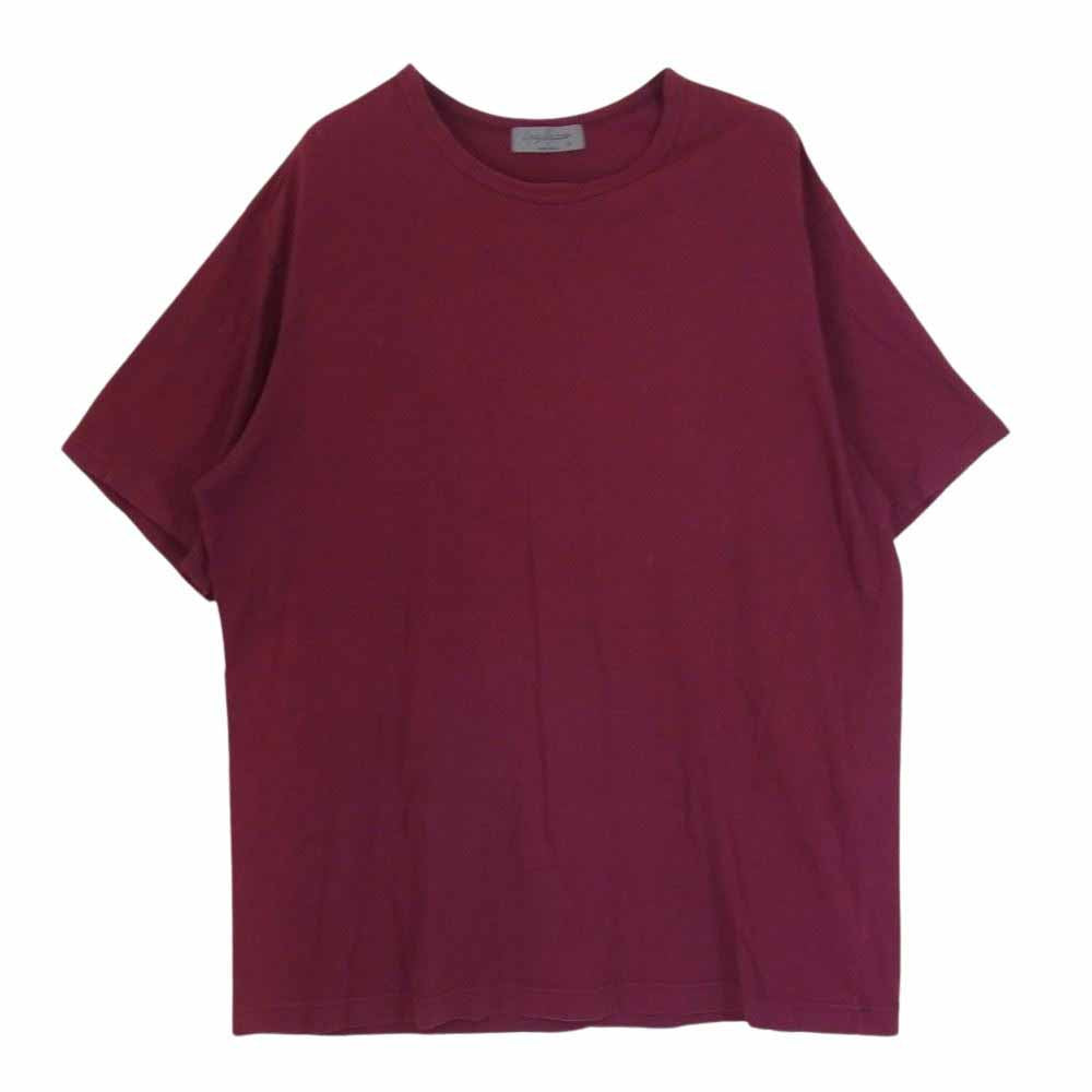 Yohji Yamamoto POUR HOMME ヨウジヤマモトプールオム HG-T02-070 30/-ULTIMA REGULAR ROUND NECK SHORT SLEEVES カルティマ天竺 ラウンドネック 丸首 半袖 Tシャツ エンジ系 3【中古】