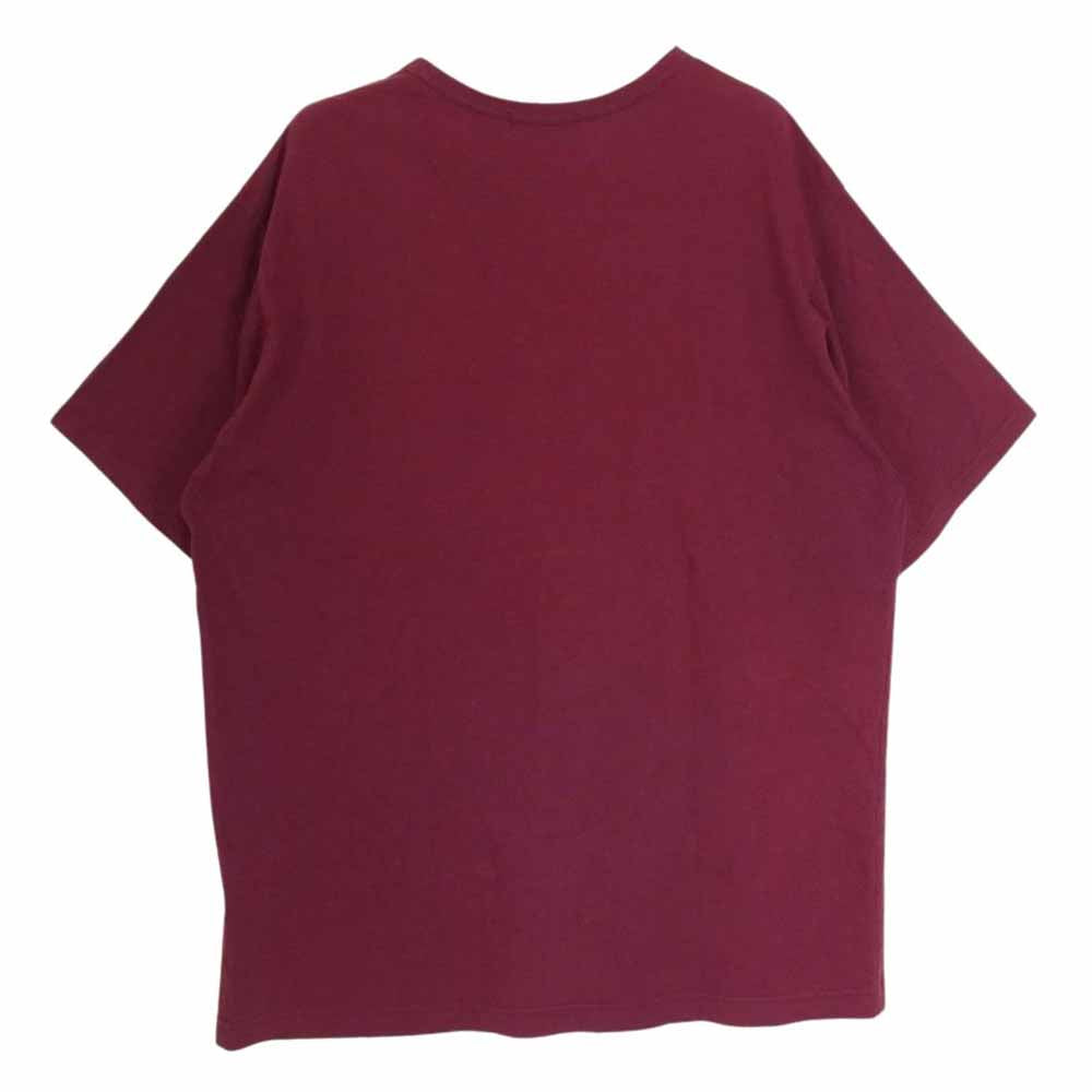 Yohji Yamamoto POUR HOMME ヨウジヤマモトプールオム HG-T02-070 30/-ULTIMA REGULAR ROUND NECK SHORT SLEEVES カルティマ天竺 ラウンドネック 丸首 半袖 Tシャツ エンジ系 3【中古】