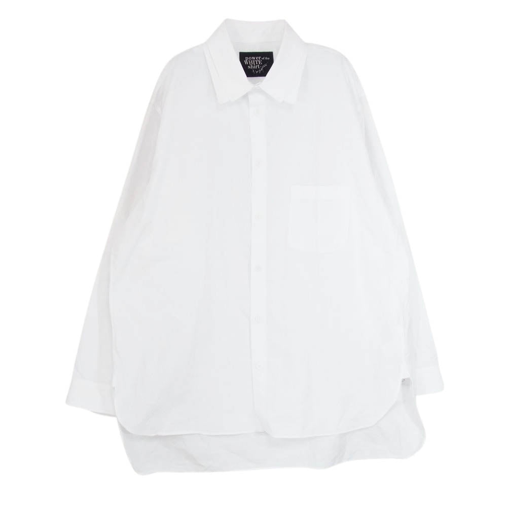 Yohji Yamamoto POUR HOMME ヨウジヤマモトプールオム 22AW HE-B86-095 二重襟 レイヤードカラー 長袖 シャツ ブラウス ホワイト系 4【中古】