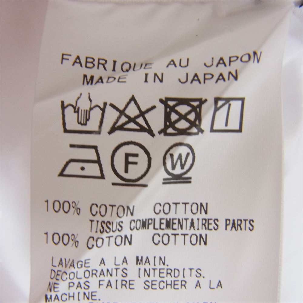 Yohji Yamamoto POUR HOMME ヨウジヤマモトプールオム 22AW HE-B86-095 二重襟 レイヤードカラー 長袖 シャツ ブラウス ホワイト系 4【中古】