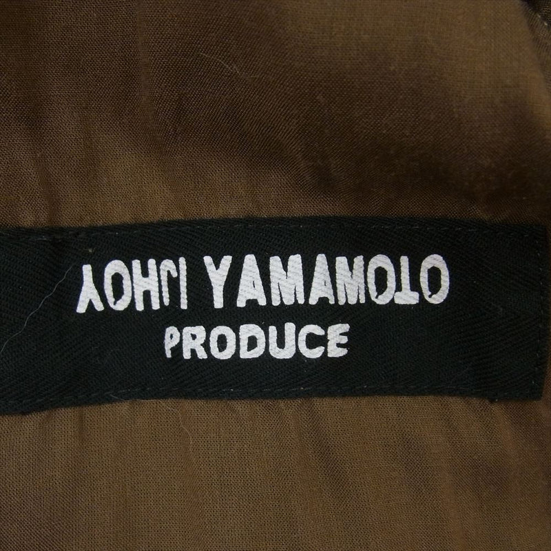 Yohji Yamamoto POUR HOMME ヨウジヤマモトプールオム 21AW HX-B08-200 PRODUCE プロデュース CELLULOSE GARMENT DYE LAWN OPEN COLLAR BLOUS セルロース ガーメントダイ加工 オープンカラー ブラウス 長袖 シャツ ブラウン系 2【中古】