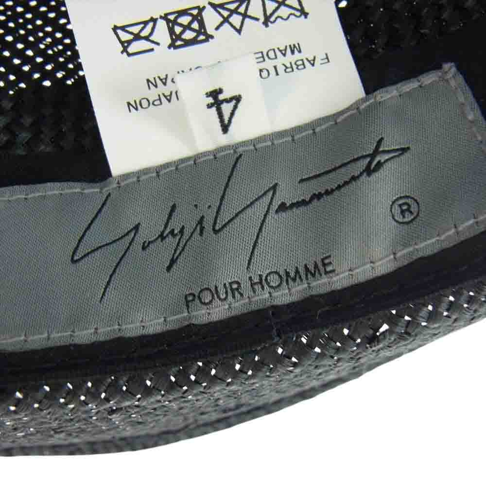 Yohji Yamamoto POUR HOMME ヨウジヤマモトプールオム HD-H03-362 リボン付き ストローハット 4【中古】