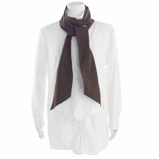 Yohji Yamamoto POUR HOMME ヨウジヤマモトプールオム 22AW HE-B50-520 ベストドッキング ストール付き スタンドカラー 長袖 シャツ ホワイト系 3【中古】