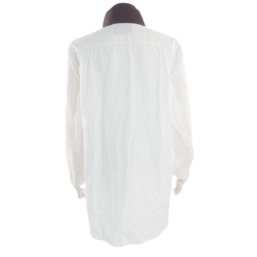 Yohji Yamamoto POUR HOMME ヨウジヤマモトプールオム 22AW HE-B50-520 ベストドッキング ストール付き スタンドカラー 長袖 シャツ ホワイト系 3【中古】