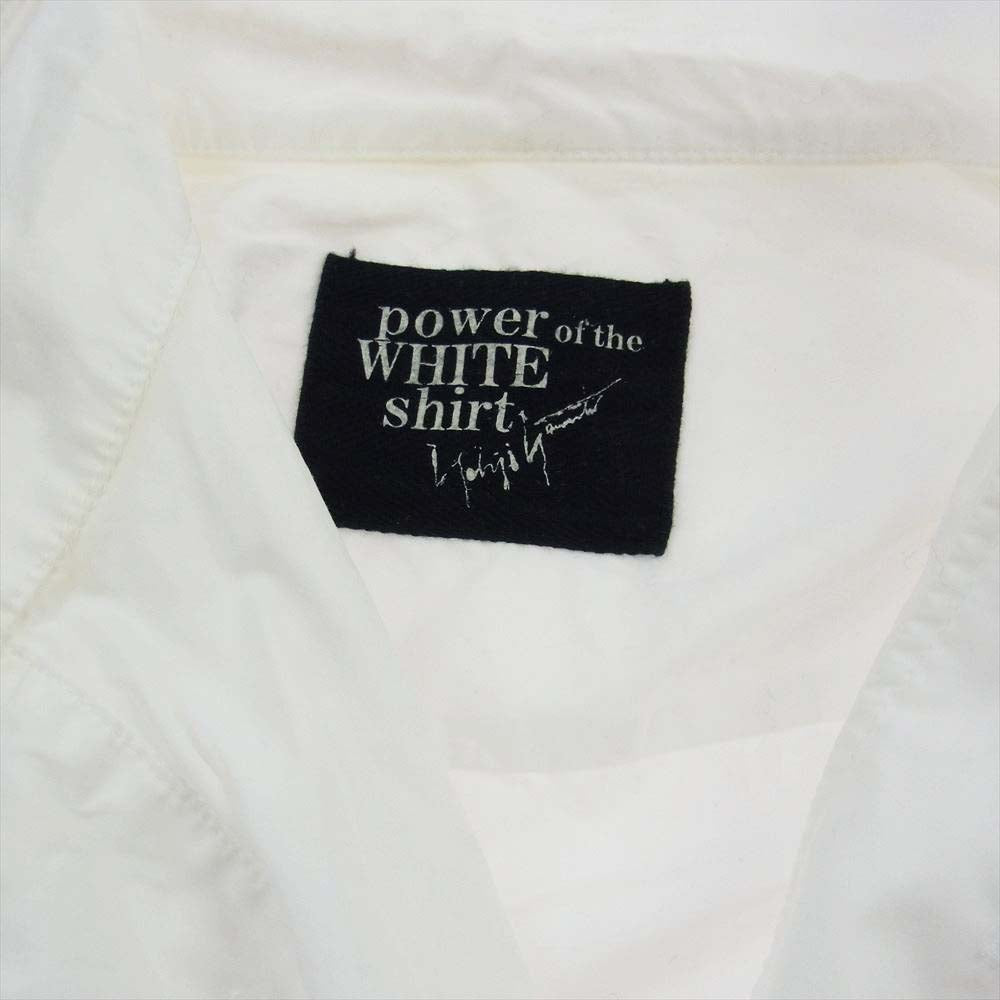 Yohji Yamamoto POUR HOMME ヨウジヤマモトプールオム 22AW HE-B50-520 ベストドッキング ストール付き スタンドカラー 長袖 シャツ ホワイト系 3【中古】