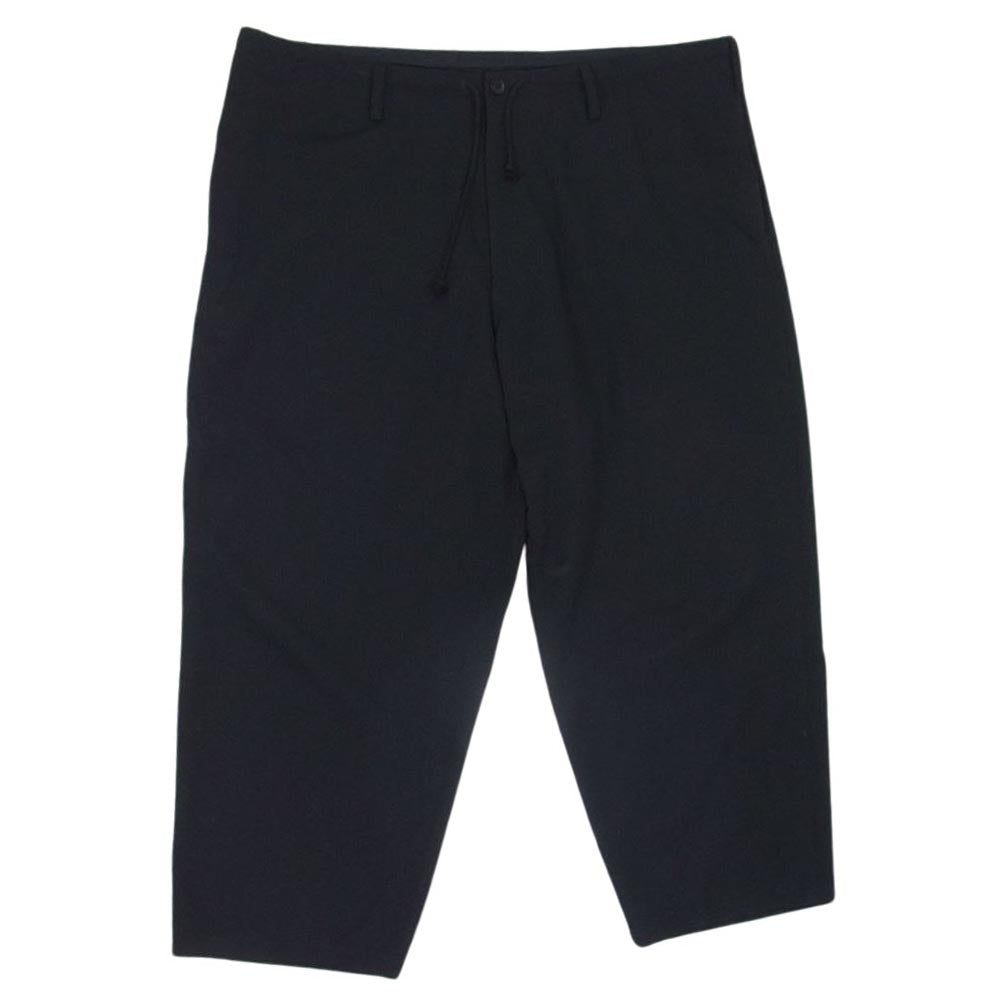 Yohji Yamamoto POUR HOMME ヨウジヤマモトプールオム 21SS HX-P34-100 シワギャバ ウールギャバジン 3本ステッチ太ヒモ パンツ ブラック系 1【中古】