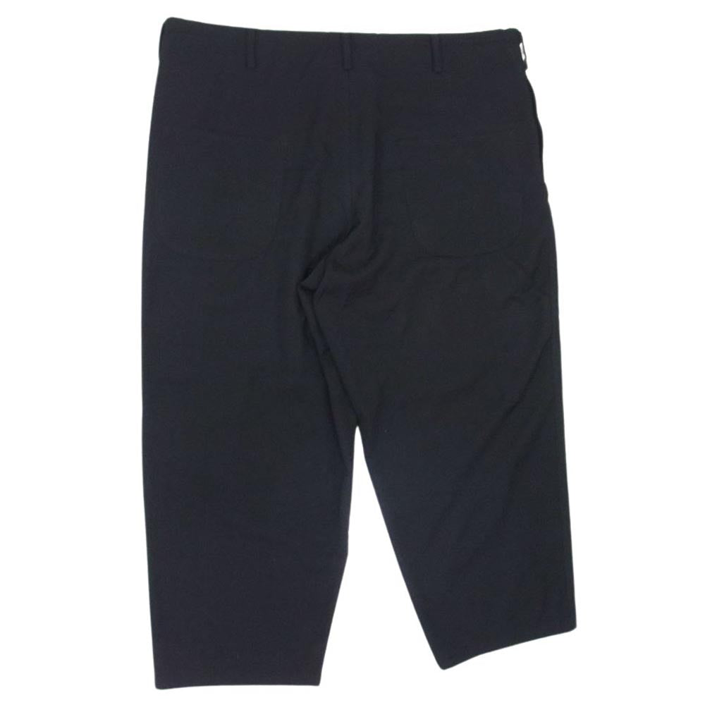 Yohji Yamamoto POUR HOMME ヨウジヤマモトプールオム 21SS HX-P34-100 シワギャバ ウールギャバジン 3本ステッチ太ヒモ パンツ ブラック系 1【中古】