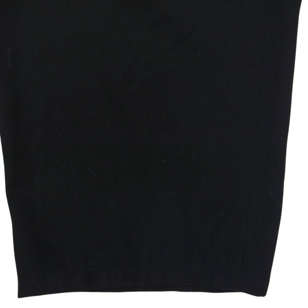 Yohji Yamamoto POUR HOMME ヨウジヤマモトプールオム 21SS HX-P34-100 シワギャバ ウールギャバジン 3本ステッチ太ヒモ パンツ ブラック系 1【中古】