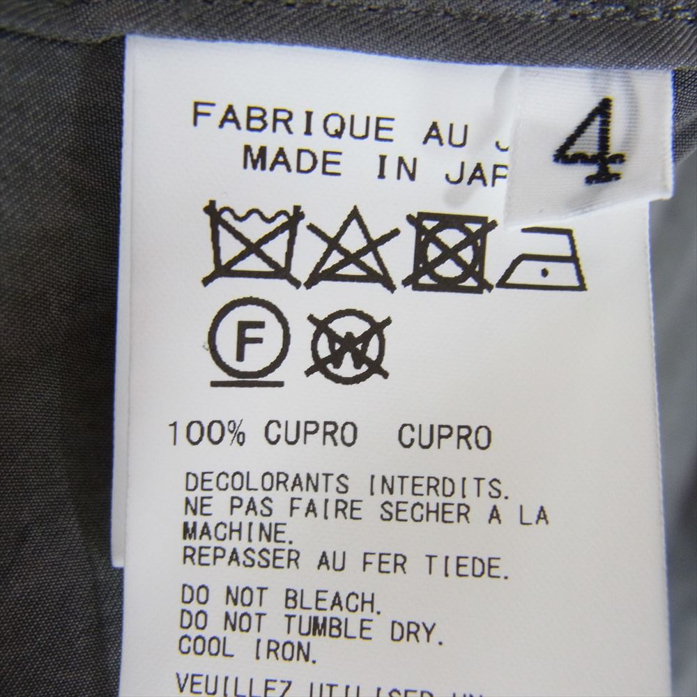 Yohji Yamamoto POUR HOMME ヨウジヤマモトプールオム 23SS HZ-B62-216 アシンメトリー スペアカラー ブラウス ロングシャツ グレー系 4【中古】