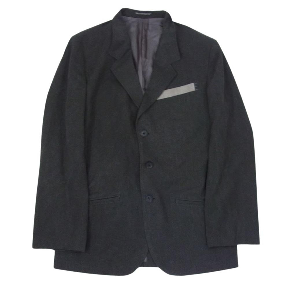 Yohji Yamamoto ヨウジヤマモト 23AW MJ-J01-805 Y’s for men ワイズフォーメン 3-BUTTON JACKET WITH TOP STITCH DETAIL 3釦 ステッチデザイン グレー系 4【中古】