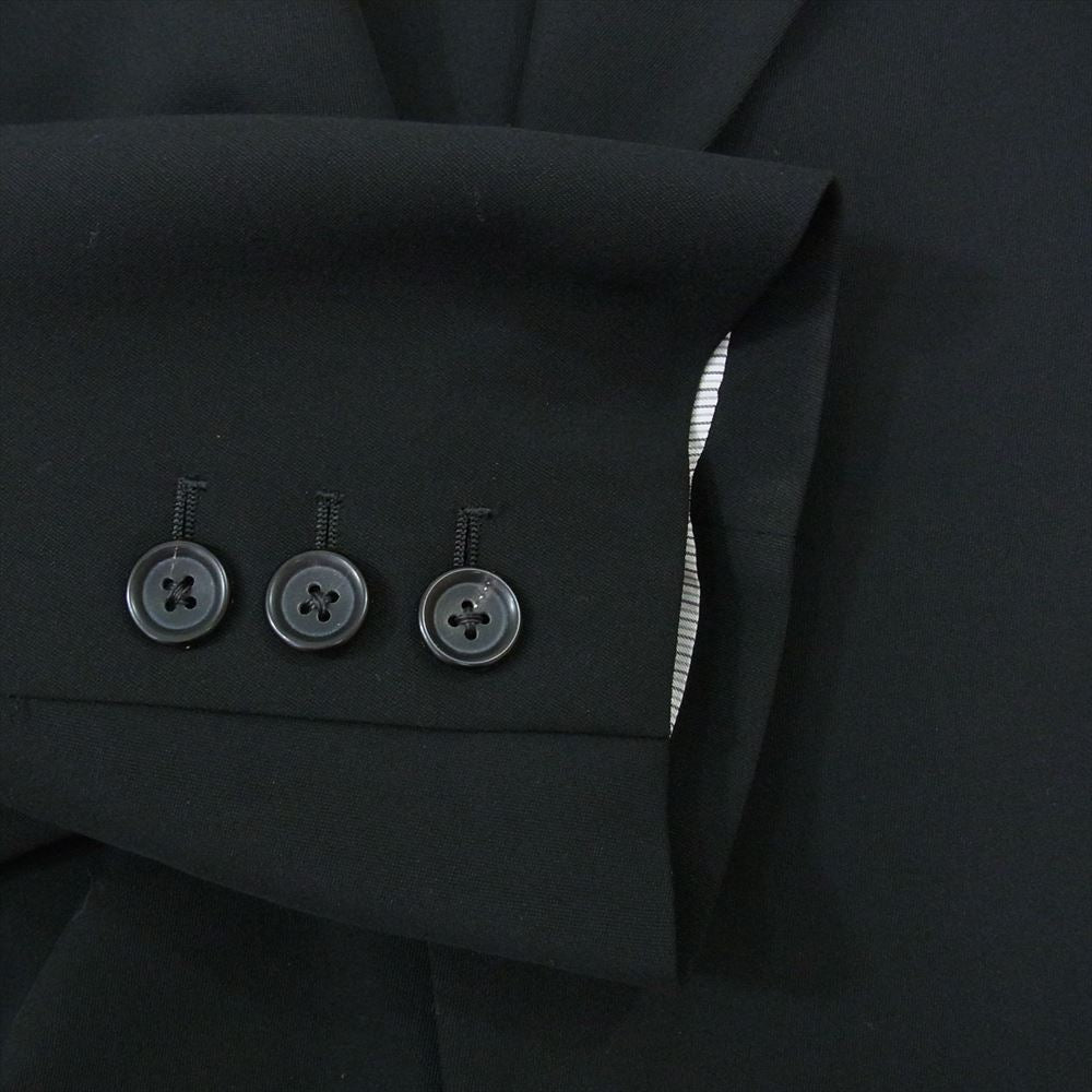 Yohji Yamamoto POUR HOMME ヨウジヤマモトプールオム 23SS HZ-J36-102 LOOK9 SUMMER TUXEDO W-DRAPING JK-B サマータキシード ウール ドレーピング ピークドラペル ジャケット ブラック系 3【中古】