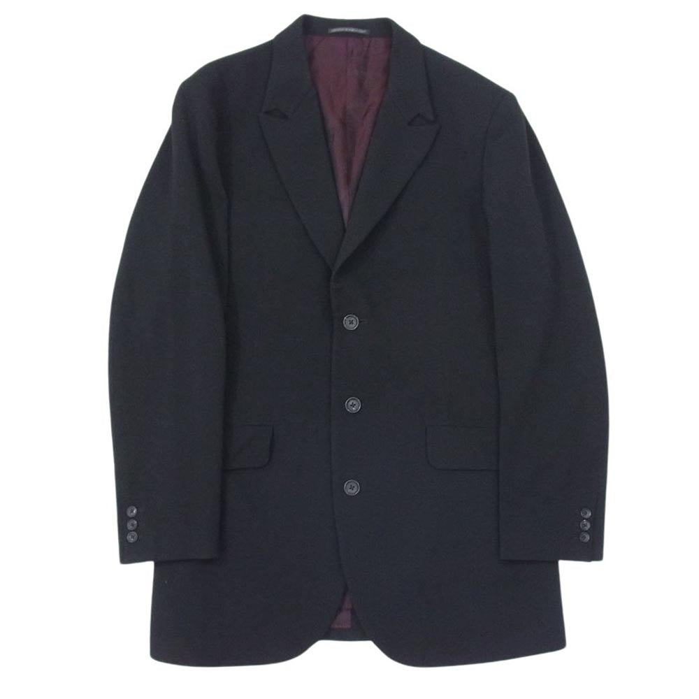 Yohji Yamamoto POUR HOMME ヨウジヤマモトプールオム 22AW HE-J33-527 上衿キザミJKT ロング テーラードジャケット ブラック系 4【中古】