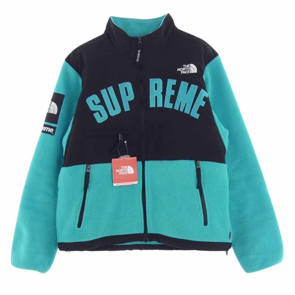 Supreme シュプリーム 19SS  NA119031 × THE NORTH FACE Ark Logo Denali Freece Jacket NA119031 ザノースフェイス アーチロゴ デナリフリース ジャケット ブラック系 ブルー系 USA S【中古】