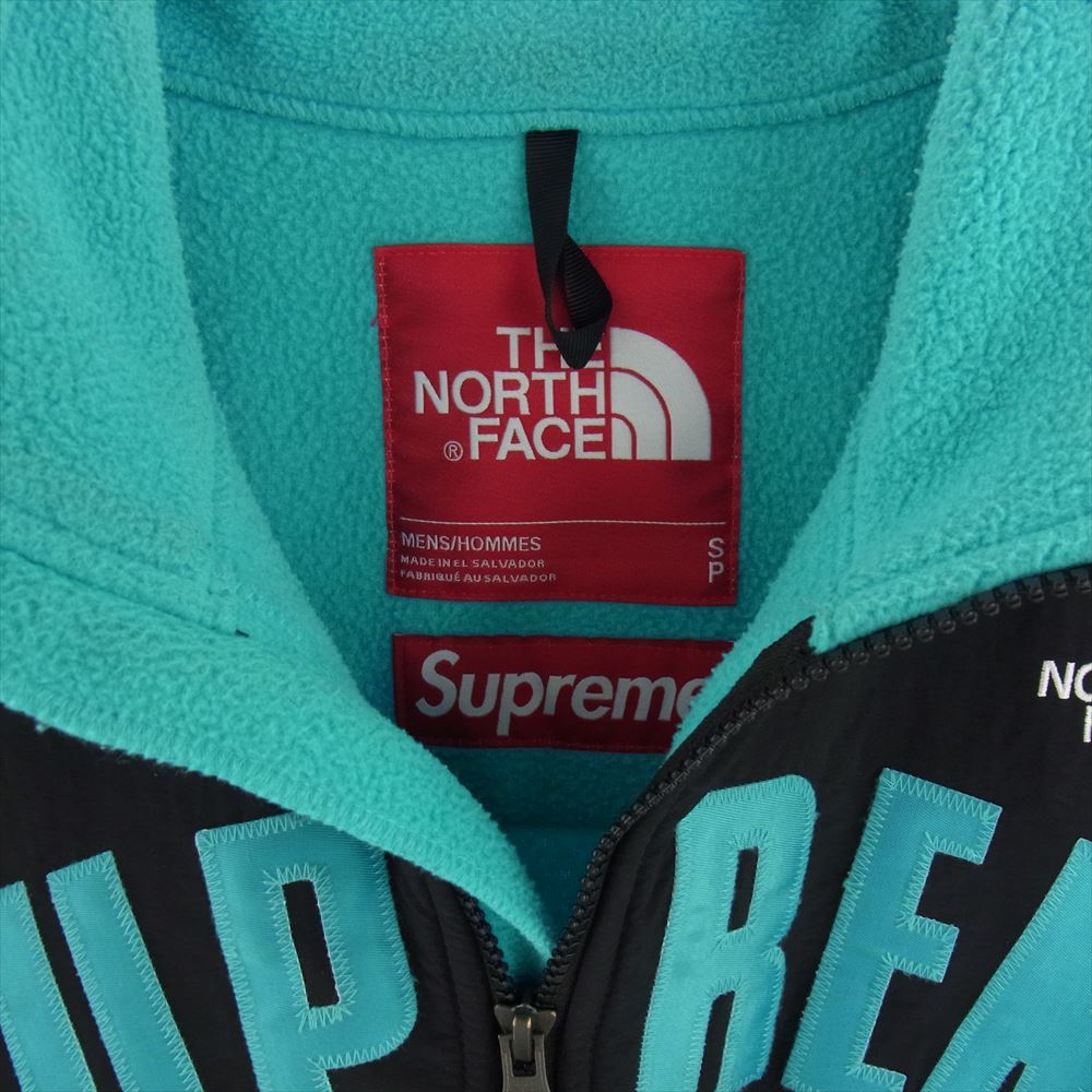 Supreme シュプリーム 19SS  NA119031 × THE NORTH FACE Ark Logo Denali Freece Jacket NA119031 ザノースフェイス アーチロゴ デナリフリース ジャケット ブラック系 ブルー系 USA S【中古】