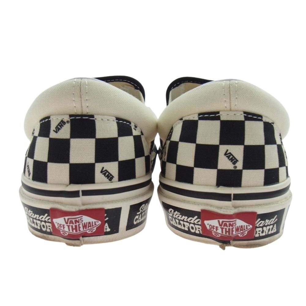 VANS バンズ × STANDARD CALIFORNIA スタンダード カルフォルニア SSSVB110 チェッカー SLIP ON スリッポン スニーカー ブラック系 ホワイト系 27.5cm【中古】