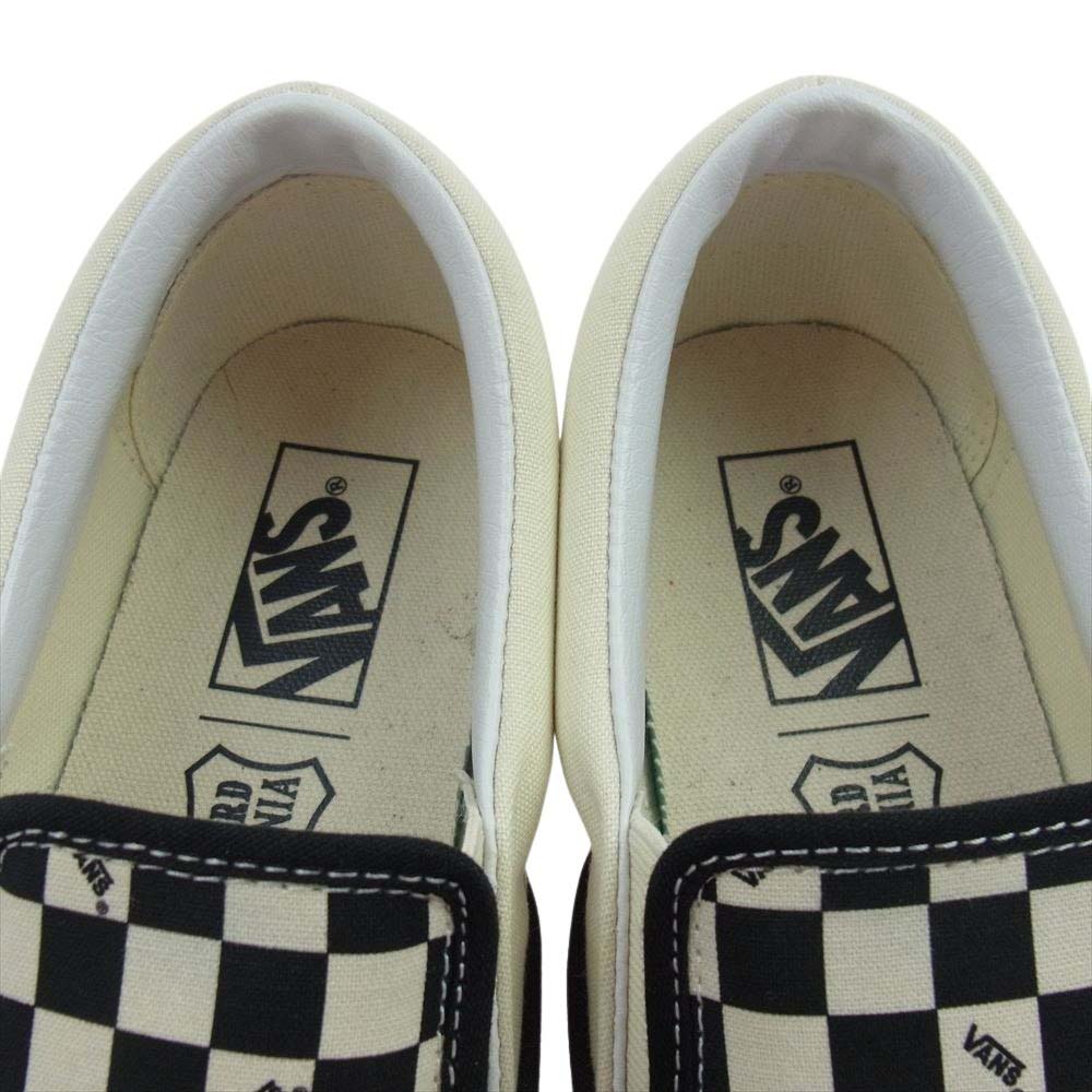 VANS バンズ × STANDARD CALIFORNIA スタンダード カルフォルニア SSSVB110 チェッカー SLIP ON スリッポン スニーカー ブラック系 ホワイト系 27.5cm【中古】