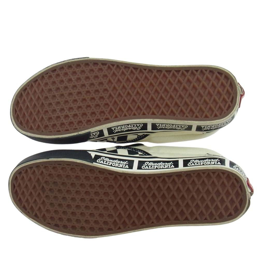 VANS バンズ × STANDARD CALIFORNIA スタンダード カルフォルニア SSSVB110 チェッカー SLIP ON スリッポン スニーカー ブラック系 ホワイト系 27.5cm【中古】