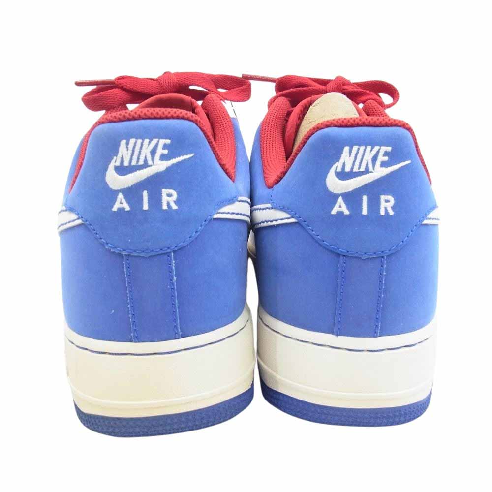 NIKE ナイキ 315122-113 AIR FORCE 1 07 WHITE WHITE VARSITY ROYAL-VARSITY RED  エアフォース 1 ロー バーシティ ロイヤル バーシティ レッド ローカットスニーカー ブルー系 ホワイト系 レッド系 29cm【中古】