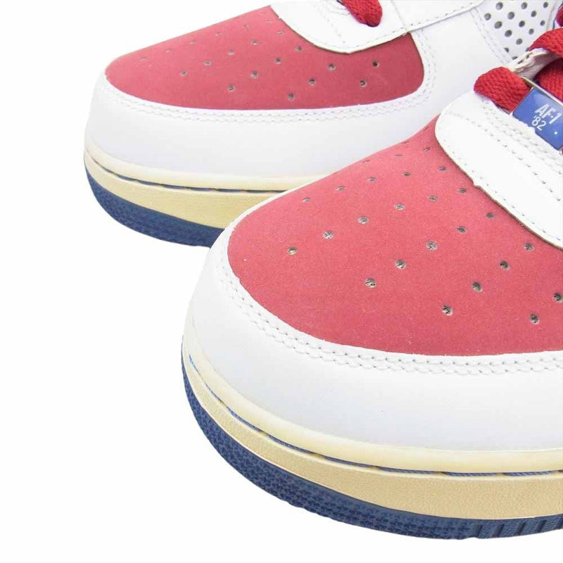 NIKE ナイキ 315122-113 AIR FORCE 1 07 WHITE WHITE VARSITY ROYAL-VARSITY RED  エアフォース 1 ロー バーシティ ロイヤル バーシティ レッド ローカットスニーカー ブルー系 ホワイト系 レッド系 29cm【中古】