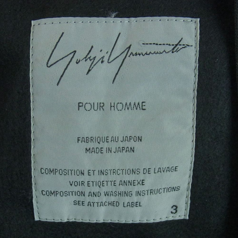 Yohji Yamamoto POUR HOMME ヨウジヤマモトプールオム HX-Y10-941 76着限定 Track Jacket サイドライン バックロゴ プリント トラック ジャケット ブラック系 3【極上美品】【中古】