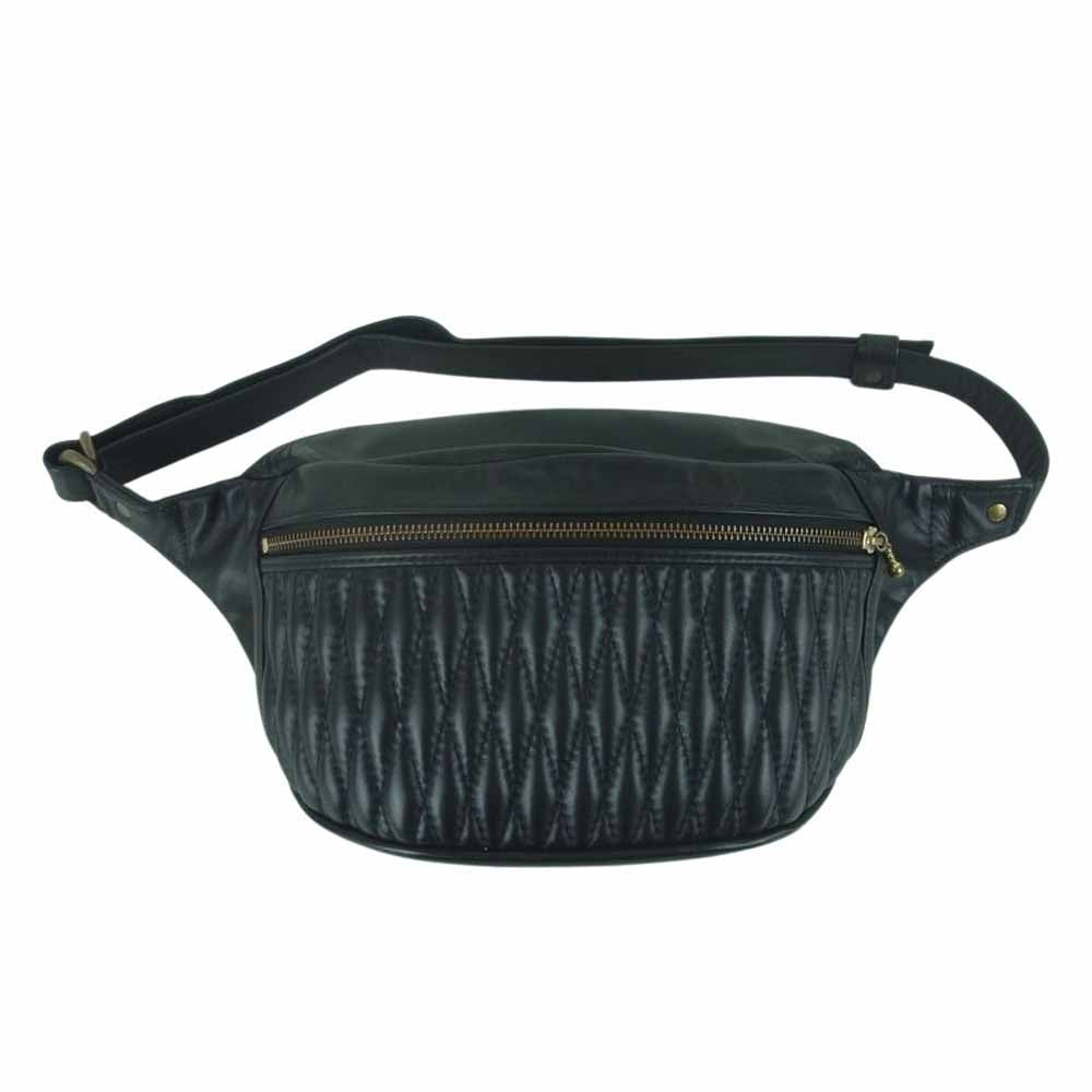 バックドロップ レザーズ DIA WAIST BAG レザー ウエスト バッグ ショルダー ブラック系【中古】