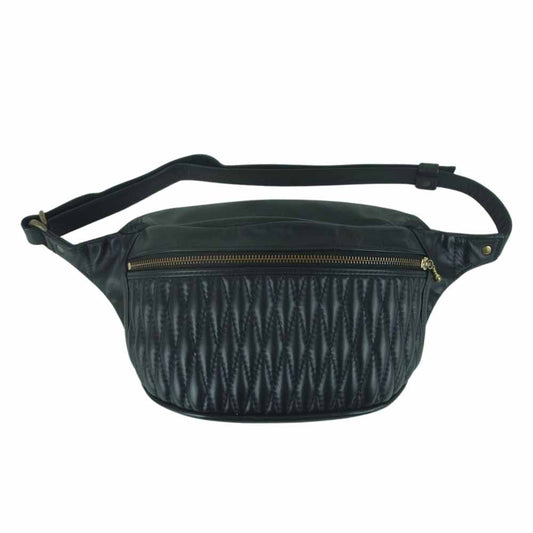 バックドロップ レザーズ DIA WAIST BAG レザー ウエスト バッグ ショルダー ブラック系【中古】