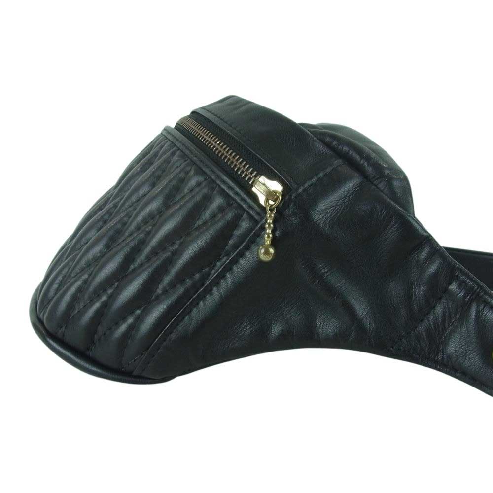 バックドロップ レザーズ DIA WAIST BAG レザー ウエスト バッグ ショルダー ブラック系【中古】