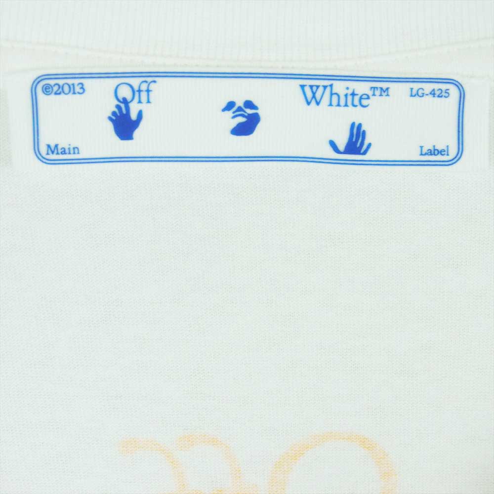 OFF-WHITE オフホワイト OMAB001F21JER0041084 アームダイアゴナルプリント スカルフォト 長袖 Tシャツ ロンT ホワイト系 M【中古】