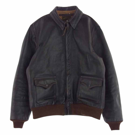 The REAL McCOY'S ザリアルマッコイズ MJ18101 TYPE A-2 フライトジャケット ホースハイド ダークブラウン系 44【中古】
