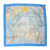 HERMES エルメス カレ90 CHASSE au BOIS 森の狩猟 シルク100％ スカーフ ブルー系【中古】
