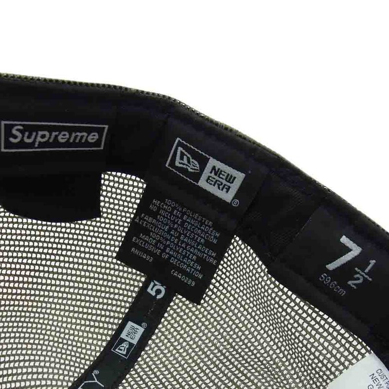 Supreme シュプリーム Box Logo Mesh Back New Era Cap ボックスロゴ ニューエラ メッシュ キャップ カーキ系 59.6cm【美品】【中古】