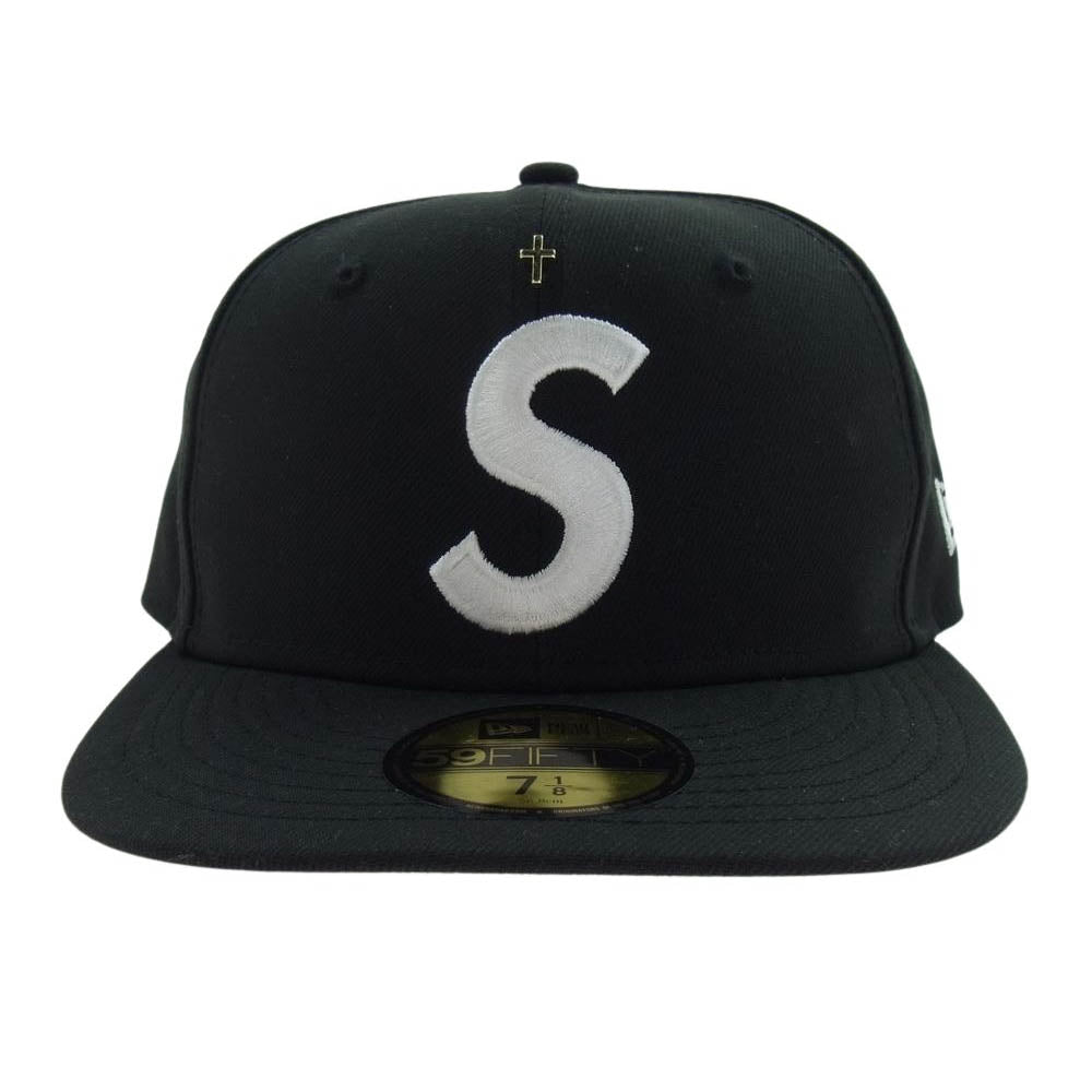 Supreme シュプリーム 24SS New Era Gold Cross S Logo ニューエラ ゴールドクロス S ロゴ キャップ ブラック系 56.8cm【中古】