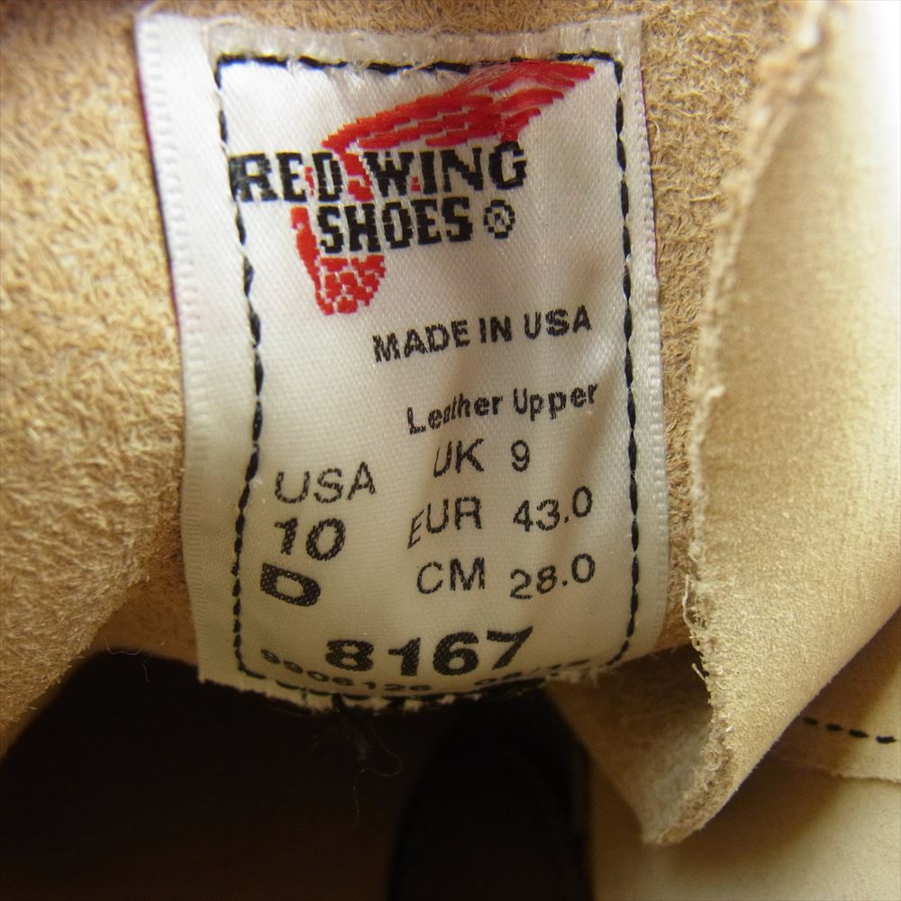 RED WING レッドウィング 8167 6 Classic Round nonnative ノンネイティブ クラシック ラウンド ワークブーツ レースアップブーツ ベージュ系 28.0cm【新古品】【未使用】【中古】
