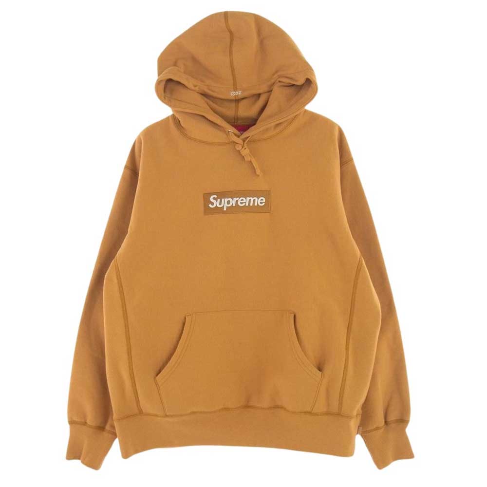 Supreme シュプリーム 21AW Box Logo Hooded Sweatshirt Light Mustard ボックス ロゴ フーディー スウェット パーカー ライトマスタード ライトマスタード S【中古】