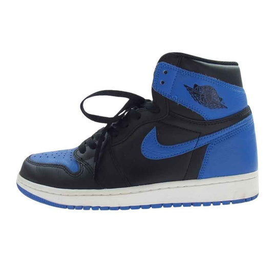 NIKE ナイキ 555088-007 Air Jordan 1 Retro High OG Royal  エアジョーダン 1 レトロ ハイ OG ロイヤル スニーカー ブラック系 ブルー系 26.5【中古】