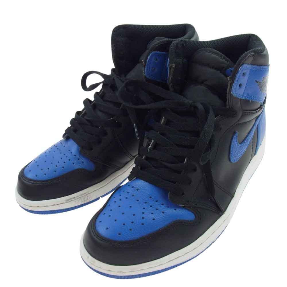 NIKE ナイキ 555088-007 Air Jordan 1 Retro High OG Royal  エアジョーダン 1 レトロ ハイ OG ロイヤル スニーカー ブラック系 ブルー系 26.5【中古】