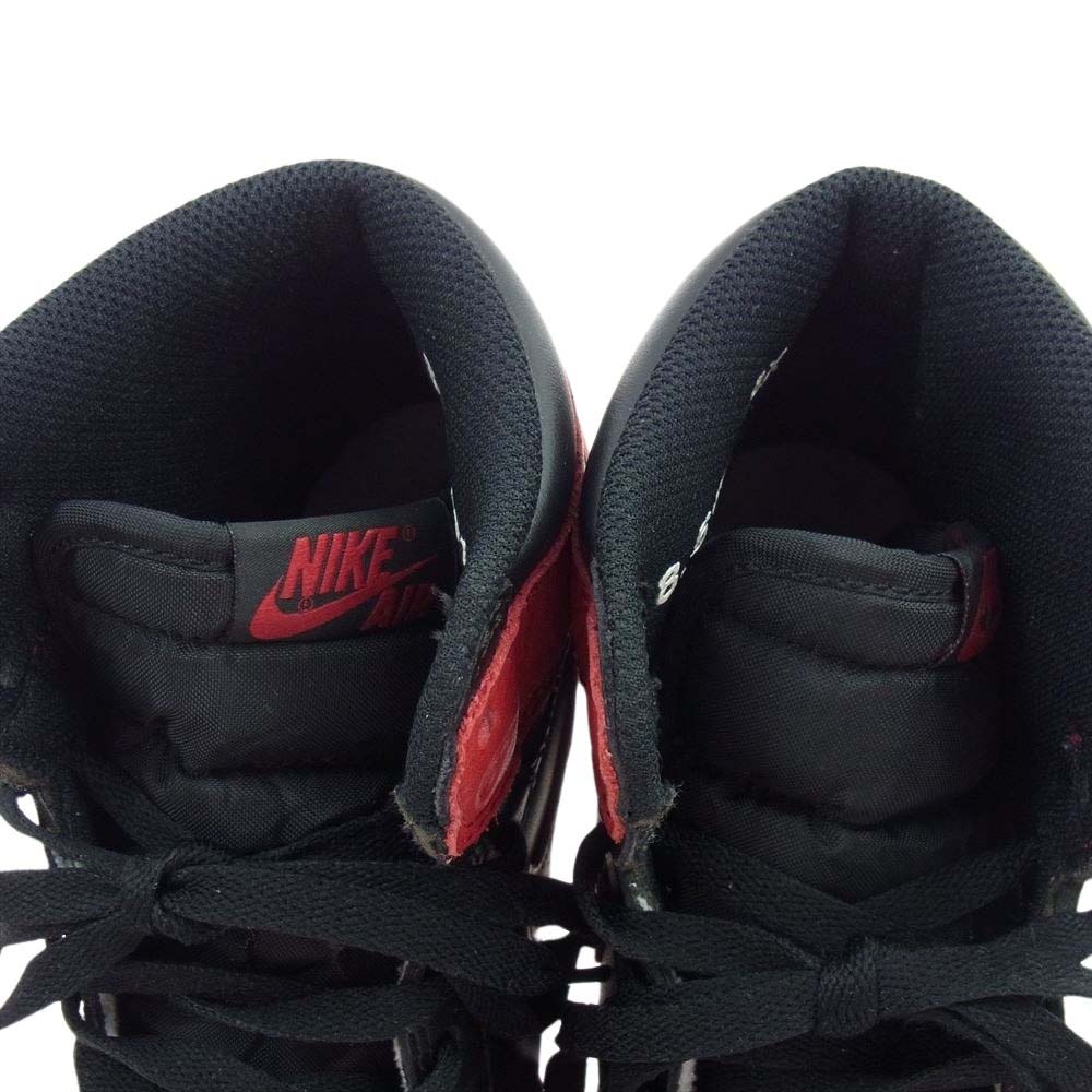 NIKE ナイキ 555088-001 Air Jordan 1 Retro High OG Bred Banned エアジョーダン 1 レトロ ハイ OG ブレッド バンド スニーカー ブラック系 レッド系【中古】