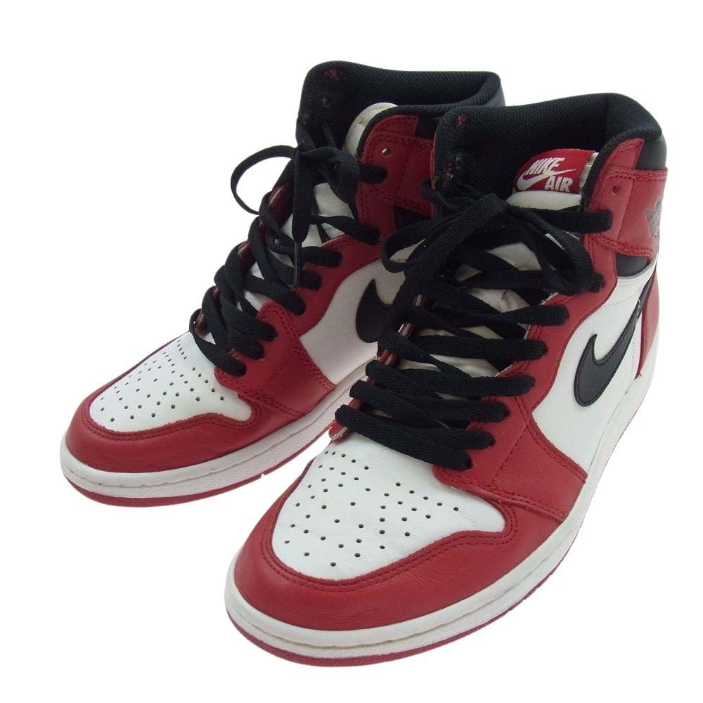 NIKE ナイキ 555088-101 Air Jordan 1 Retro High Chicago エアジョーダン1 レトロ ハイ シカゴ スニーカー ホワイト系 レッド系 26.5【中古】