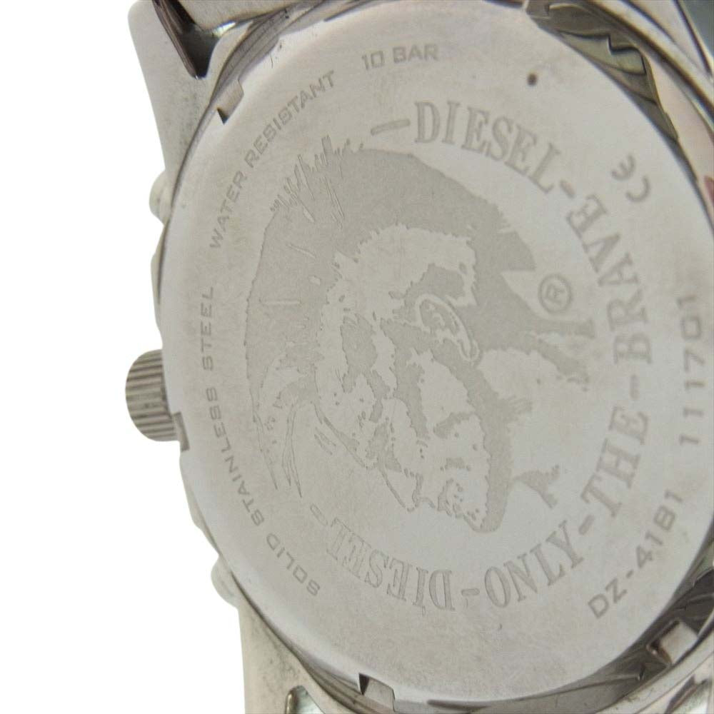 DIESEL ディーゼル DZ4181 MASTER CHIEF マスターチーフ クロノグラフ ウオッチ シルバー系 ブルー系【中古】