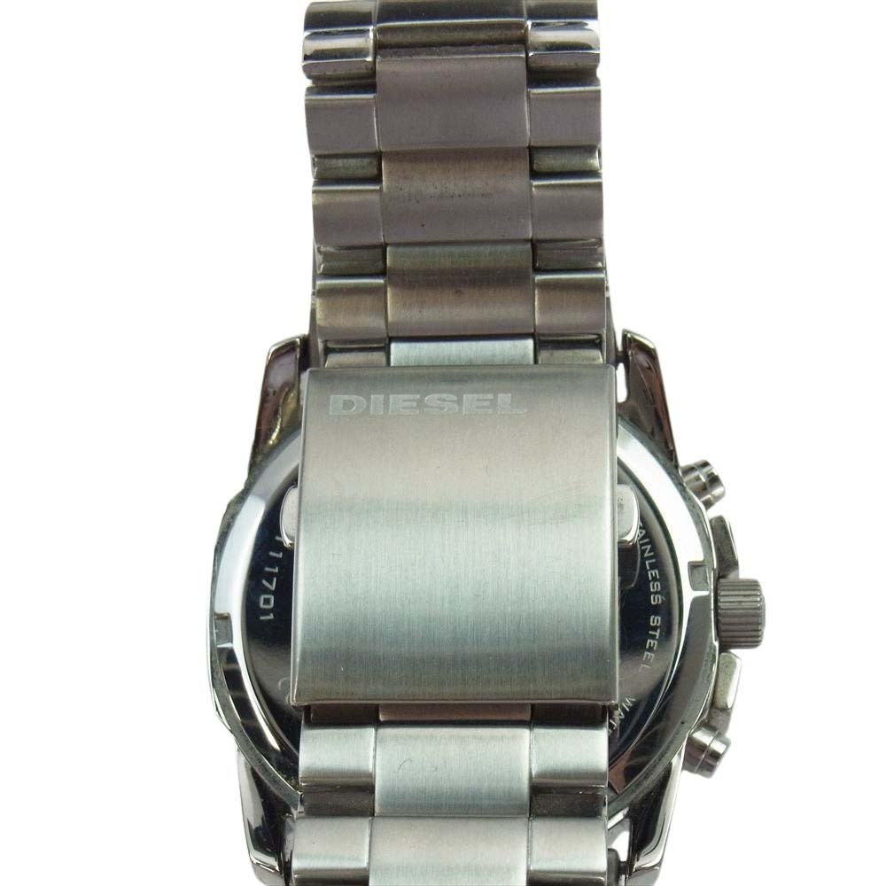 DIESEL ディーゼル DZ4181 MASTER CHIEF マスターチーフ クロノグラフ ウオッチ シルバー系 ブルー系【中古】