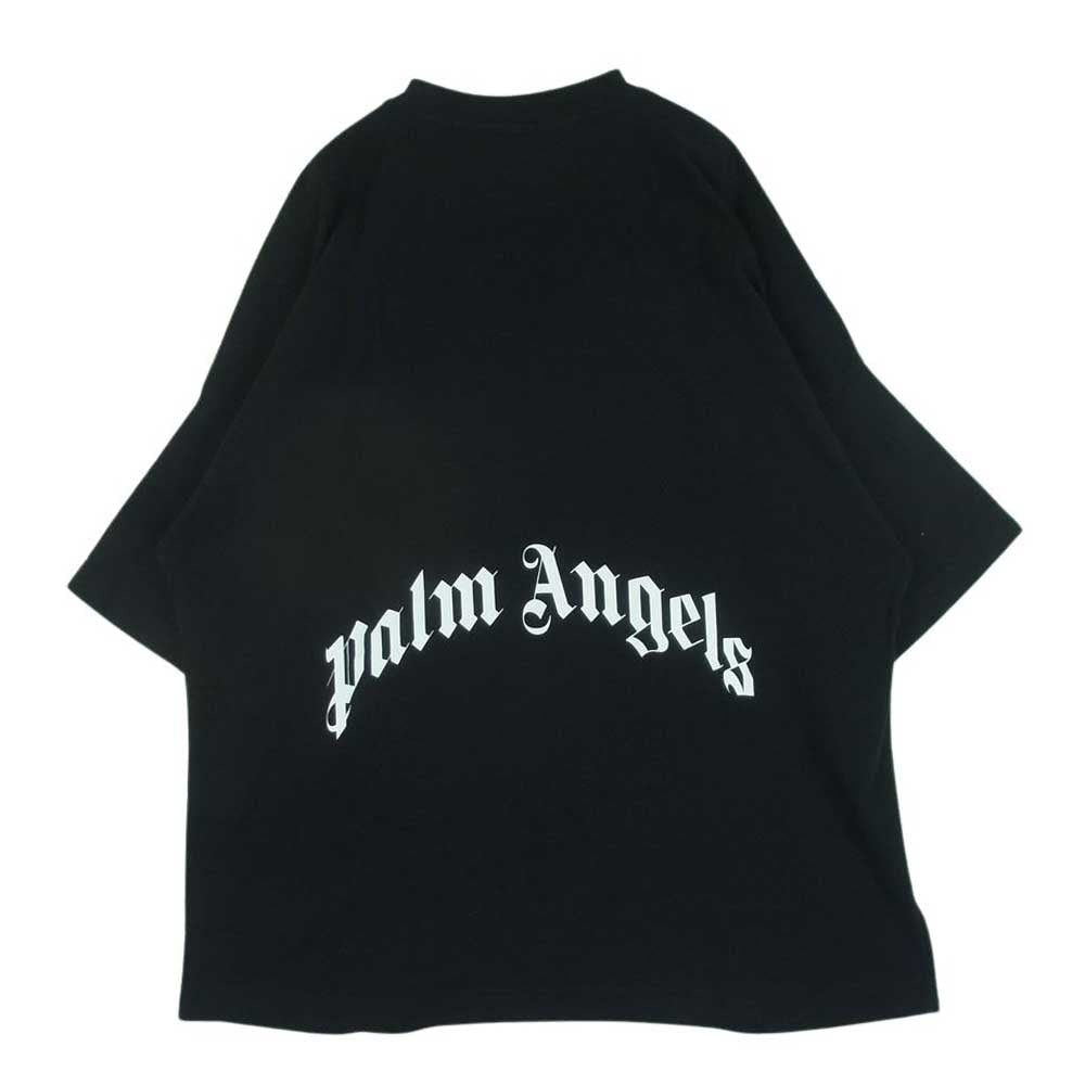 PALM ANGELS パームエンジェルス PMAA041S22JER002 apple バック ロゴプリント 半袖 Tシャツ ブラック系 M【中古】