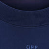 OFF-WHITE オフホワイト 21AW OMBA054F21FLE007 RUBBER ARROW SKATE CREWNECK ラバー クロスドアロー ロゴ クルーネック スウェット ネイビー系 XL【中古】