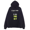 VETEMENTS ヴェトモン 21AW UA52TR800B women printed black hoodie ロゴプリント 刺繍 パーカー フーディー ブラック系 M【中古】