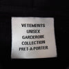 VETEMENTS ヴェトモン 21AW UA52TR800B women printed black hoodie ロゴプリント 刺繍 パーカー フーディー ブラック系 M【中古】