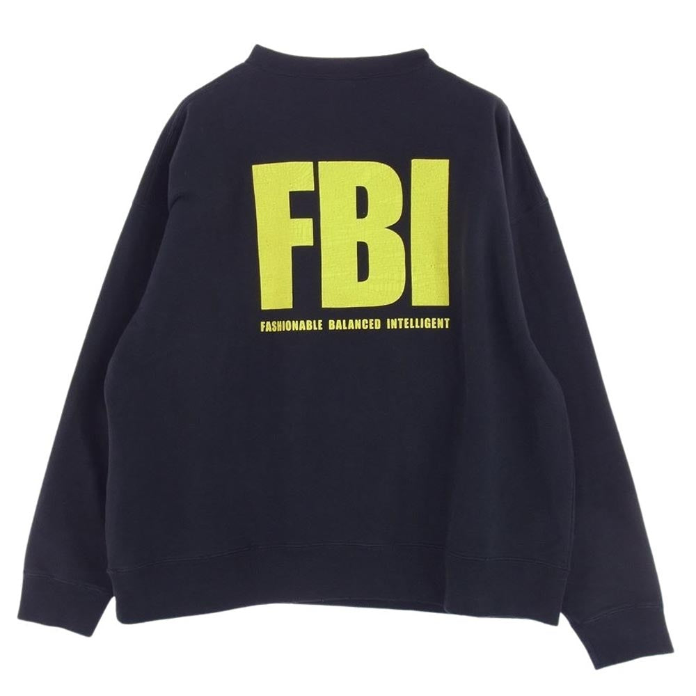 BALENCIAGA バレンシアガ 676629 TLVH1 FBI Crew Sweat クルーネック ヴィンテージ加工 ダメージ加工 色褪せ加工 スウェット チャコール系 S【中古】