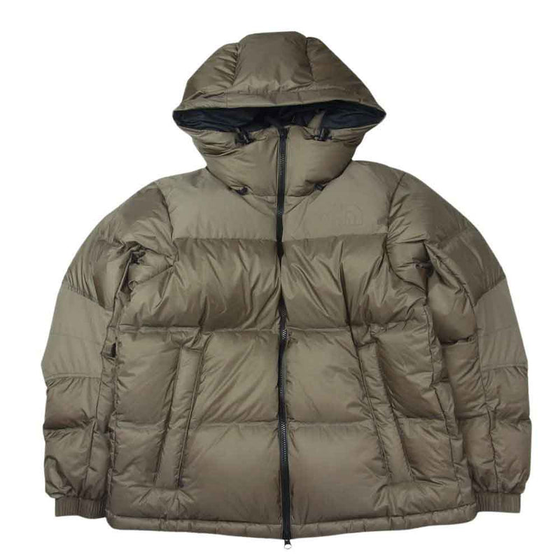 THE NORTH FACE ノースフェイス ND92162 WS NUPTSE HOODIE ウィンドストッパー ヌプシ フーディー ダウン ジャケット カーキ系 S【美品】【中古】