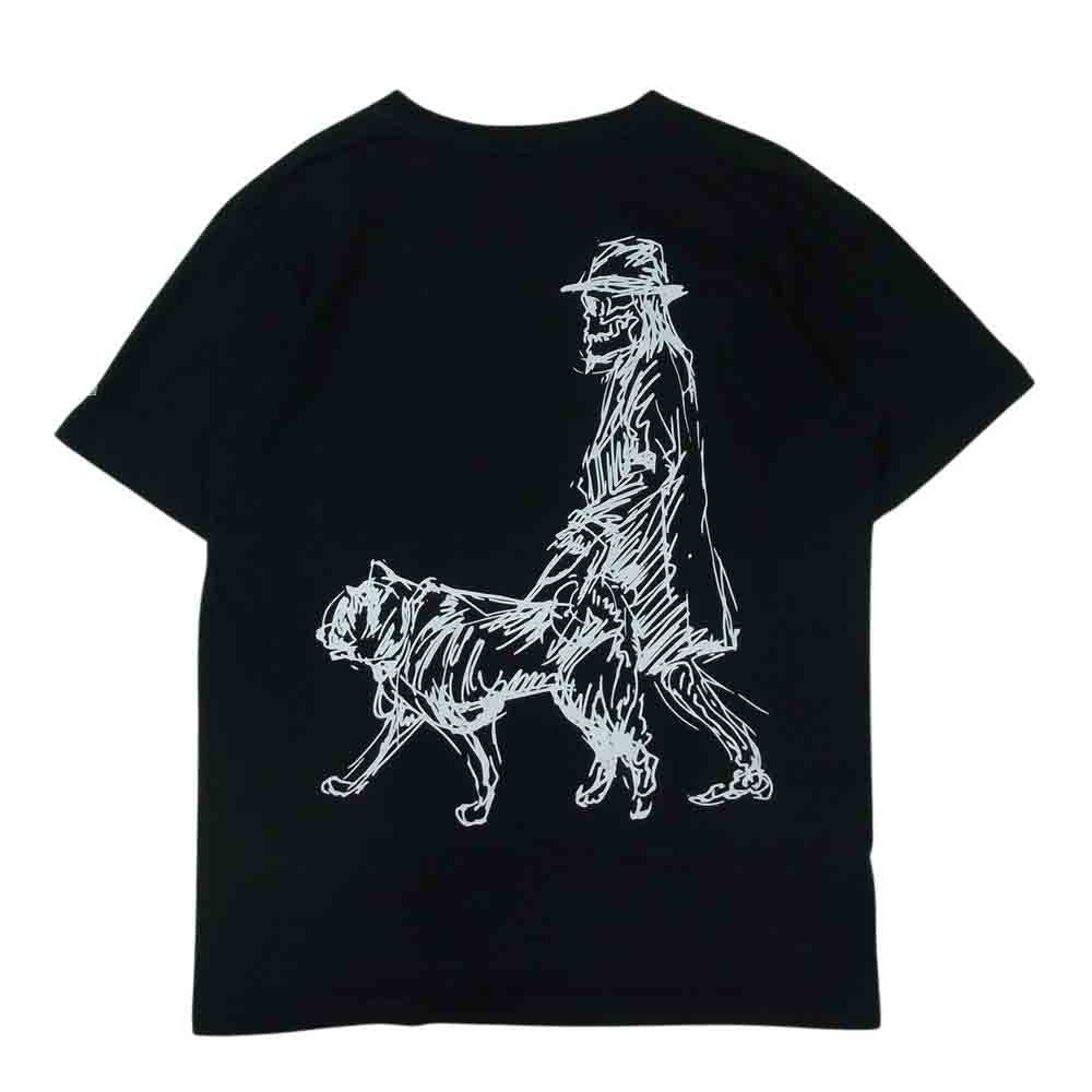 Yohji Yamamoto ヨウジヤマモト FN-T98-082 × NewEra ニューエラ ROUND HEM S/S TEE  ラウンドヘム 半袖 Tシャツ ブラック系 4【中古】