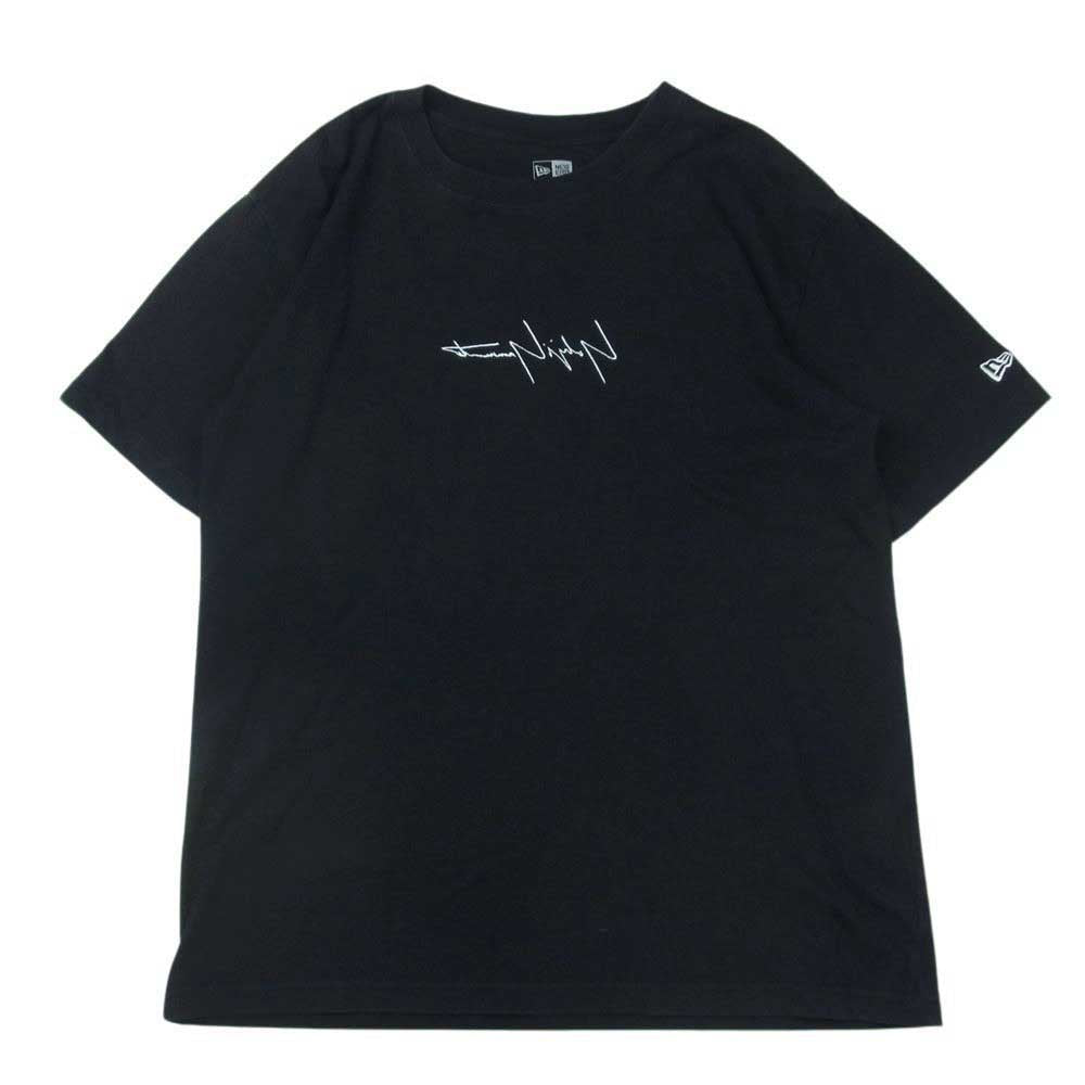 Yohji Yamamoto ヨウジヤマモト FN-T98-082 × NewEra ニューエラ ROUND HEM S/S TEE  ラウンドヘム 半袖 Tシャツ ブラック系 4【中古】