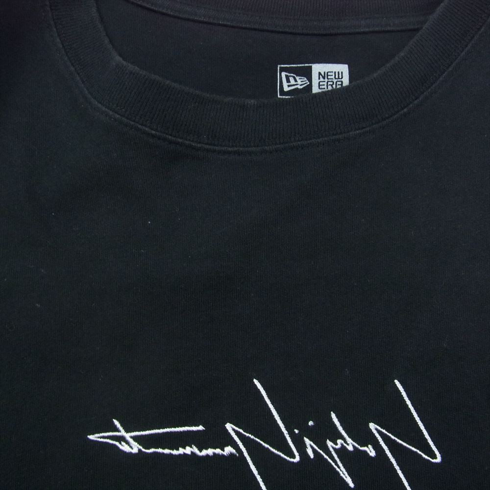 Yohji Yamamoto ヨウジヤマモト FN-T98-082 × NewEra ニューエラ ROUND HEM S/S TEE  ラウンドヘム 半袖 Tシャツ ブラック系 4【中古】
