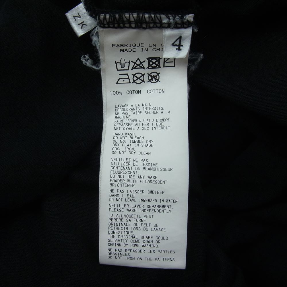 Yohji Yamamoto ヨウジヤマモト FN-T98-082 × NewEra ニューエラ ROUND HEM S/S TEE  ラウンドヘム 半袖 Tシャツ ブラック系 4【中古】